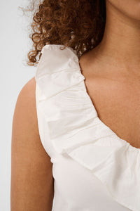KAFFE KAdidde Flounce Top Chalk