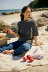 KAFFE KAemillie Crop Pullover Dark Grey Melange