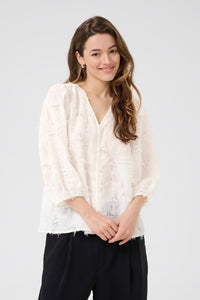 KAFFE KApariva Blouse-Chalk White