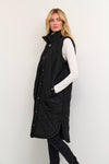 KAFFE KAmeria Quilted Gilet Waistcoat-Black