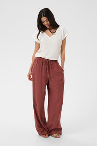 KAFFE KAemily Wide Trousers Henna