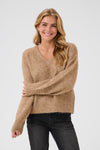 KAFFE KAtrina V-Neck Pullover Toasted Coconut
