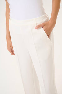 KAFFE KAsakura Cropped Pant Chalk White