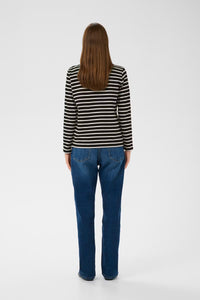 InWear DELLA IW Top Black/Whisper White Stripe