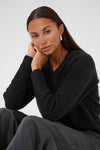 KAFFE KAniel V Neck Pullover Black