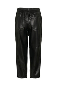 KAFFE KAarense Faux Leather Trousers Black