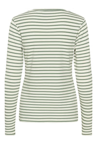 KAFFE Liddy T-Shirt Chalk/Sea Spray