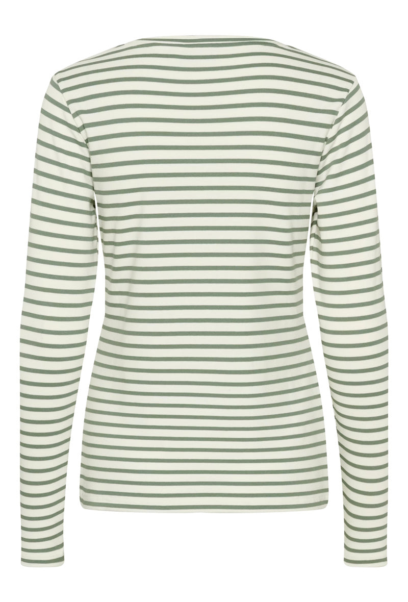KAFFE Liddy T-Shirt Chalk/Sea Spray