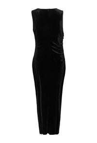 KAFFE KAkelly Velour Dress-Black