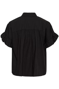KAFFE KAverdina Flounce Shirt-Black Deep