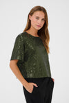 KAFFE KAmiranda Blouse-Ivy Green
