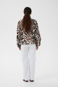 InWear ROSALIE IW Button Blouse Haze Zebrah