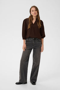 KAFFE KAalberta Blouse Coffee Bean