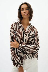 InWear ROSALIE IW Button Blouse Haze Zebrah