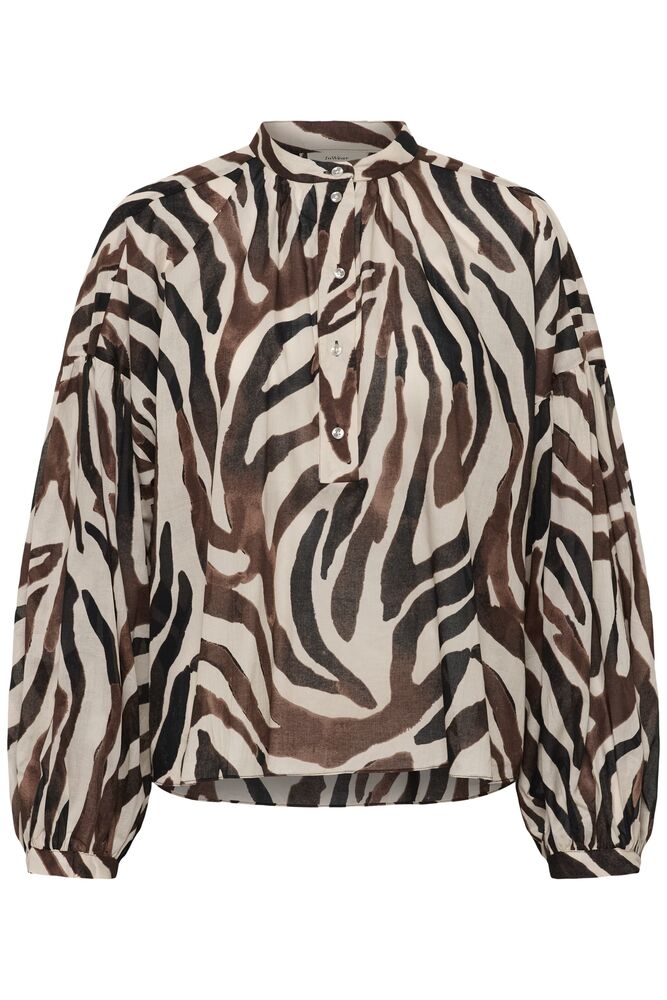 InWear ROSALIE IW Button Blouse Haze Zebrah