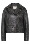 KAFFE KAjane Black Wash Leather Jacket