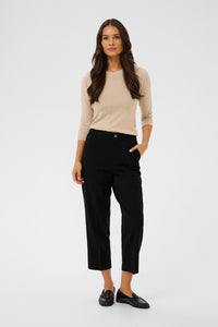 KAFFE KAheather Cropped Trousers-Black Deep