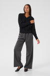 KAFFE KAniel V Neck Pullover Black