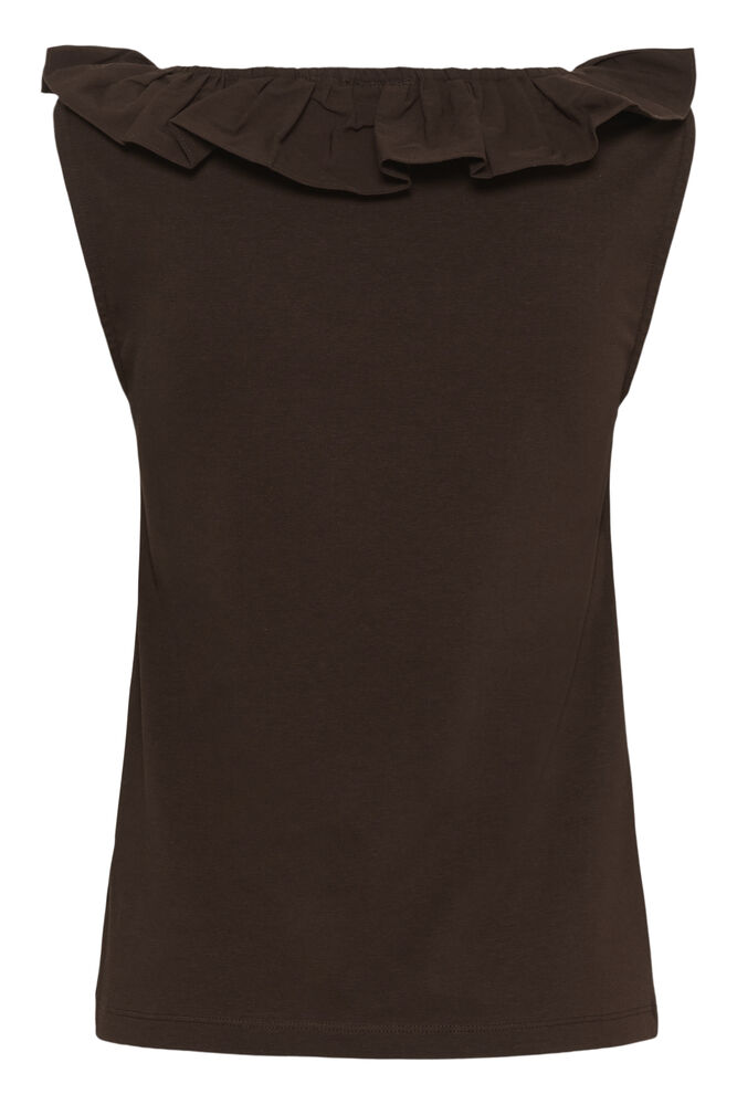 KAFFE KAdidde Flounce Top Coffee Bean