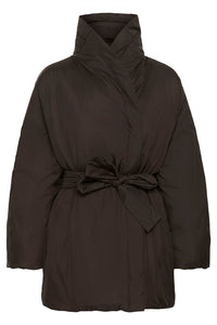 INWEAR ZINNAHIW Short Cocoon Coat Chocolate Brown