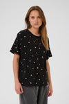 KAFFE KAhelen Stud T-Shirt-Black