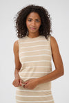 KAFFE KAlizza Striped Slipover Feather Gray/Chalk
