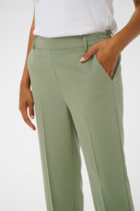 KAFFE KAsakura Cropped Trousers-Sea Spray