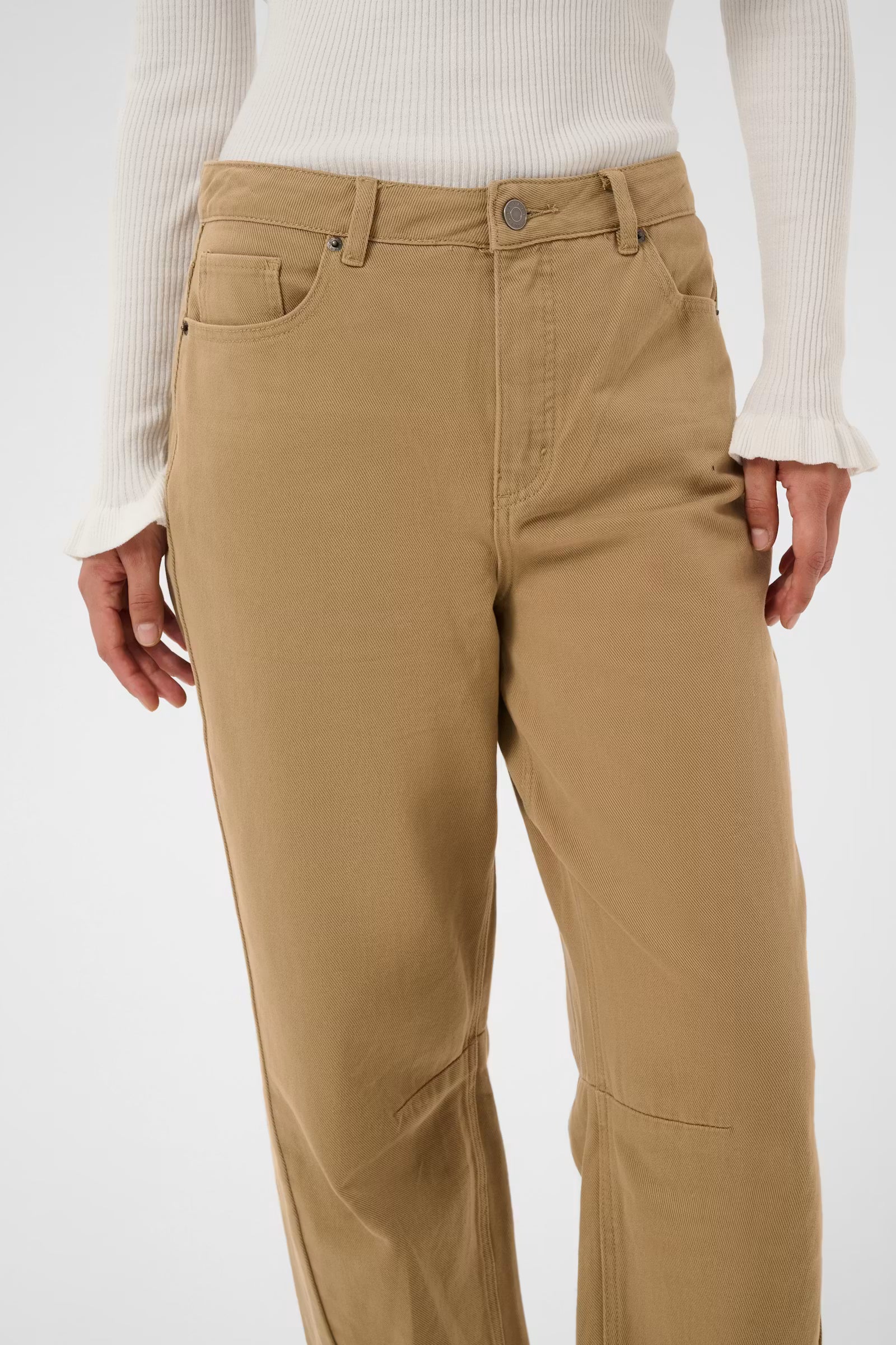 KAFFE KAbrynn Barrel Twill Jeans Washed Petrified Oak