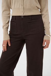 KAFFE KAbrook Cropped HW Jeans Coffee Bean