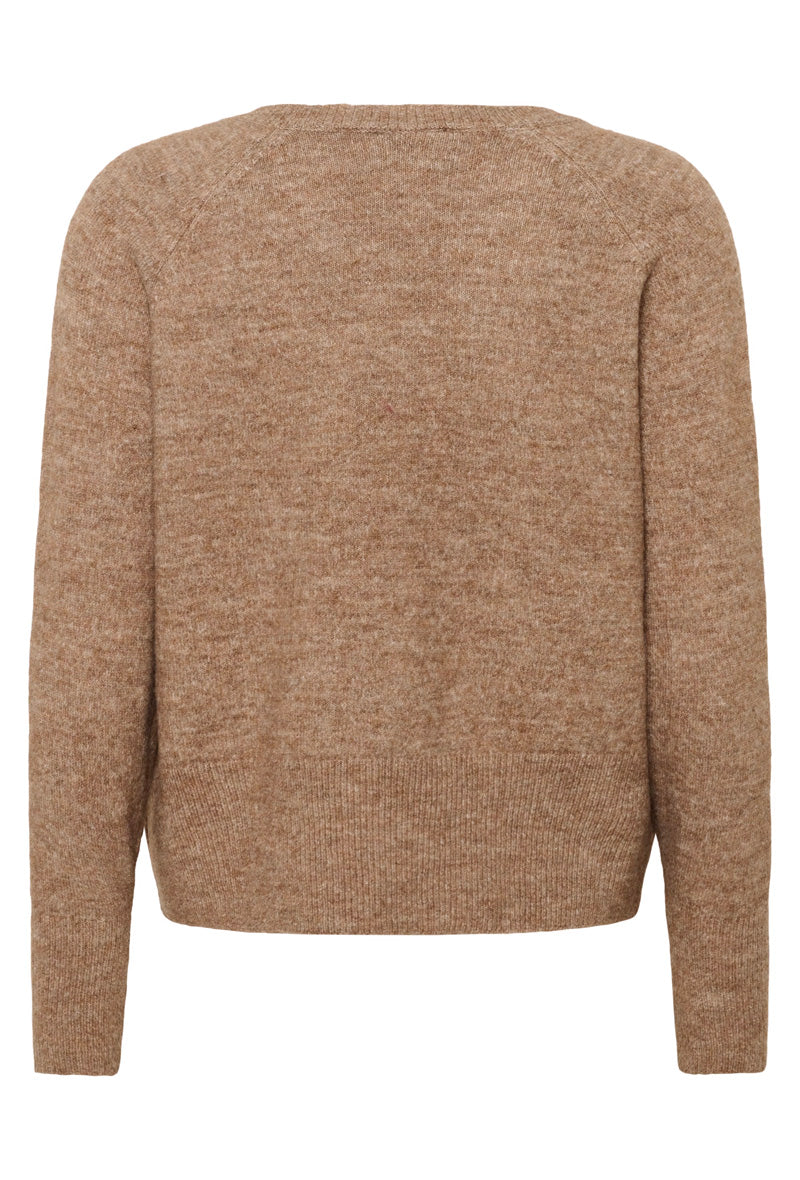 KAFFE KAniel V Neck Pullover Toasted Coconut