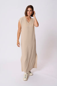 KAFFE KAannika Maxi Dress Feather Grey