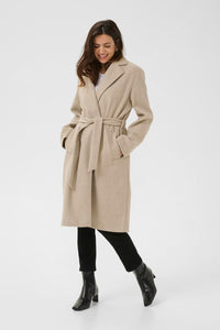 KAFFE KAsaturn Coat-Beige Smoke Melange