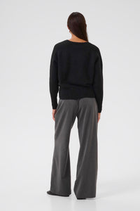 KAFFE KAniel V Neck Pullover Black
