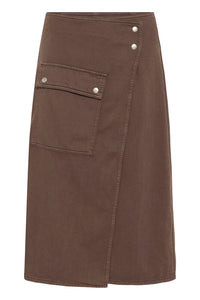 InWear GLADYS IW Denim Wrap Skirt Coffee Quartz