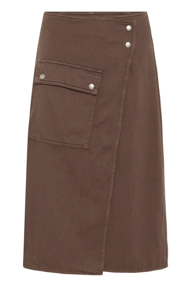 InWear GLADYS IW Denim Wrap Skirt Coffee Quartz
