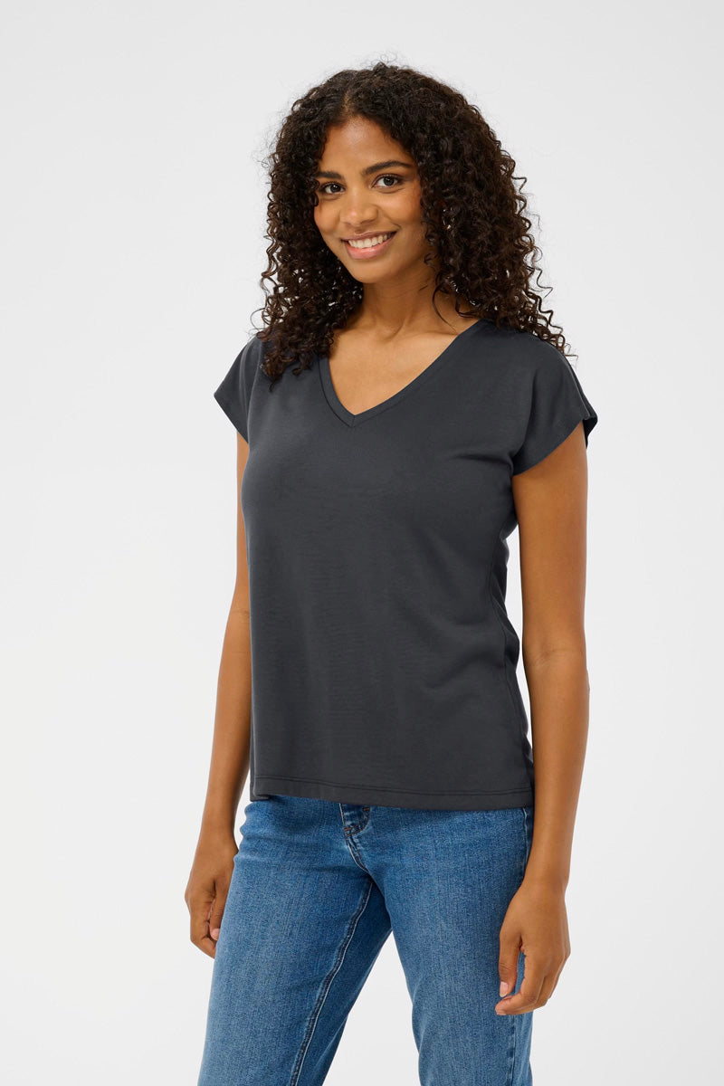 KAFFE KAlise T-Shirt Washed Black