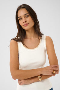 KAFFE KAcarna Tank Top Chalk White