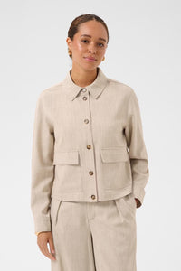 KAFFE KAomila Shirt Jacket Feather Grey
