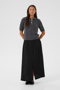 KAFFE KAemilie Polo Pullover Grey Melange