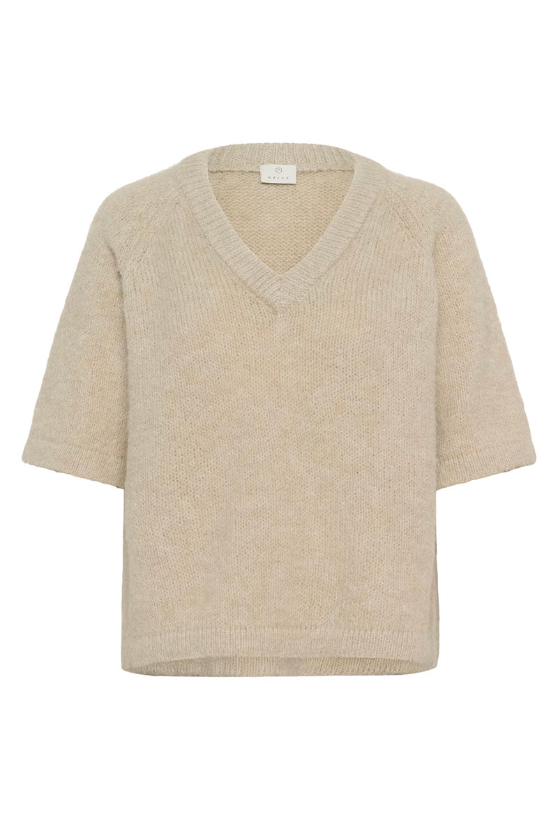 KAFFE KAemilie V-Neck Pullover Feather Gray