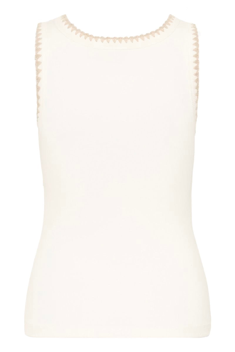KAFFE KAcarna Tank Top Chalk White
