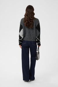 KAFFE KAgrith Cardigan Grey/Black Argyle
