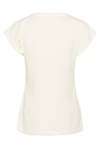 KAFFE KAlise T-Shirt Washed Chalk White