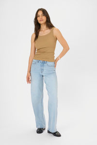 KAFFE KAcarna Tank Top Petrified Oak