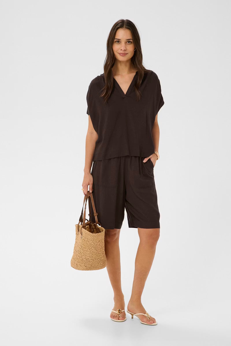 KAFFE KAmilia Wing SL Blouse Black Coffee