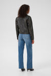 KAFFE KAjane Black Wash Leather Jacket