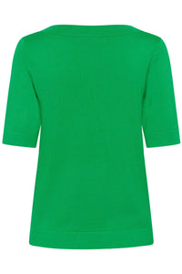 KAFFE KAlizza Boatneck Pullover-Bright Green