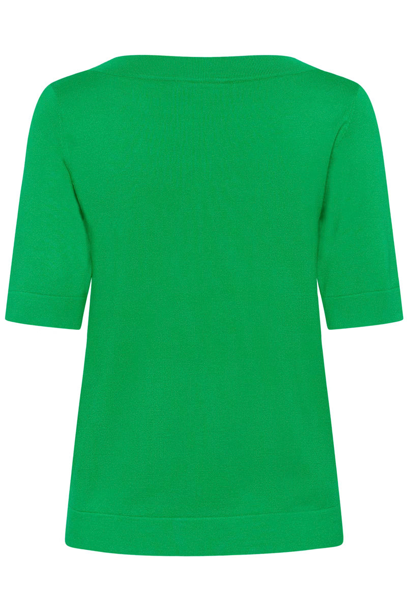 KAFFE KAlizza Boatneck Pullover-Bright Green