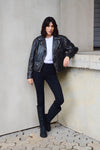 KAFFE KAjane Black Wash Leather Jacket