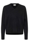 KAFFE KAniel V Neck Pullover Black